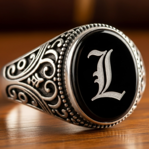 The "Legacy" Onyx Signet Ring (Replica)