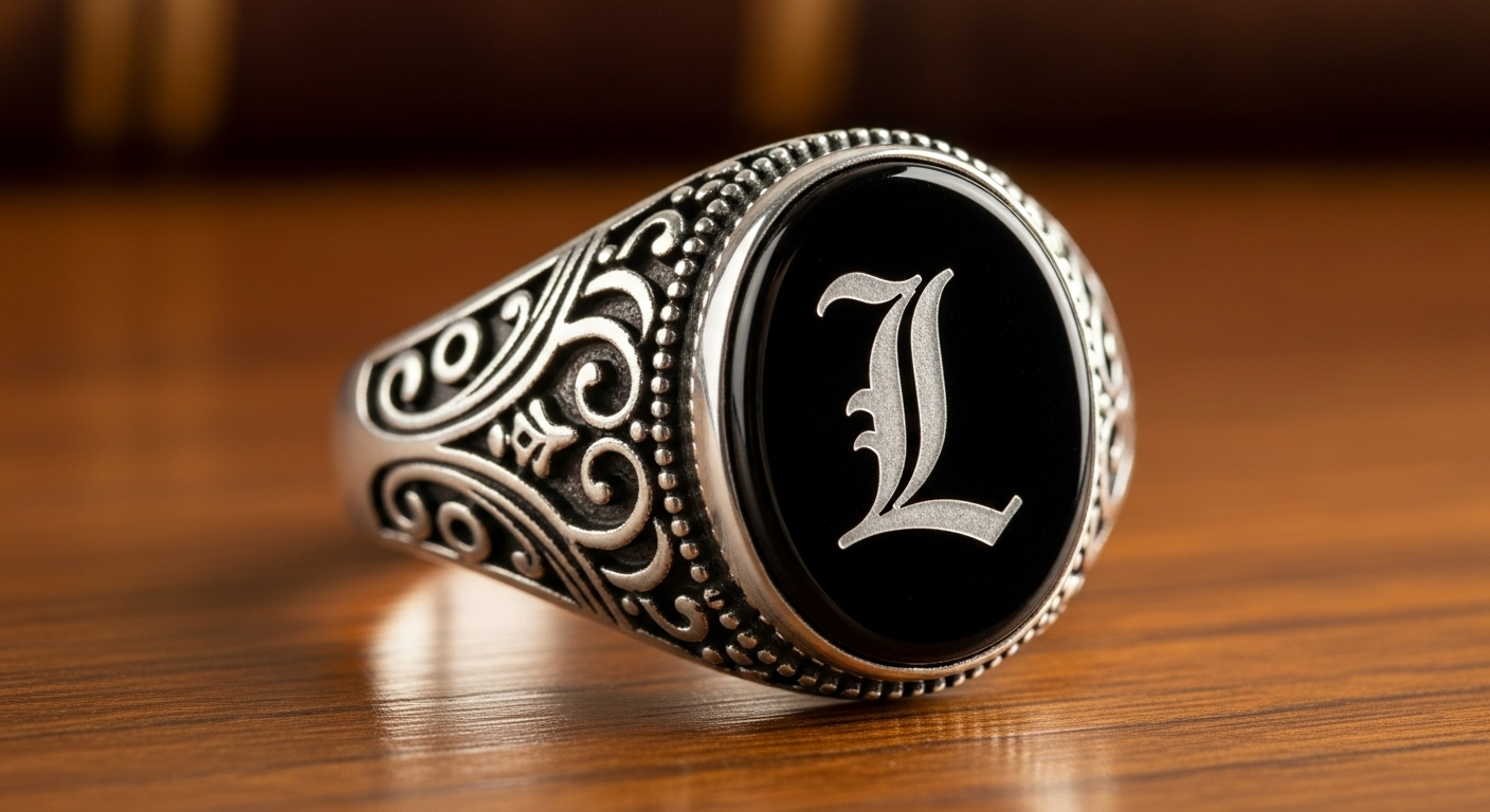 The "Legacy" Onyx Signet Ring (Replica)