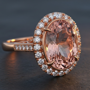 The "Dusk" Morganite & Rose Gold Ring (Replica)