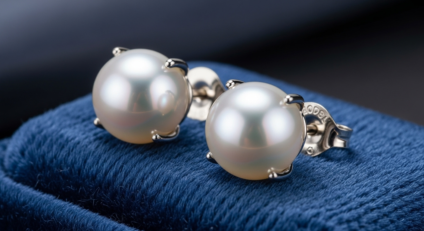 Akoya Pearl Stud Earrings (7mm) (Replica)