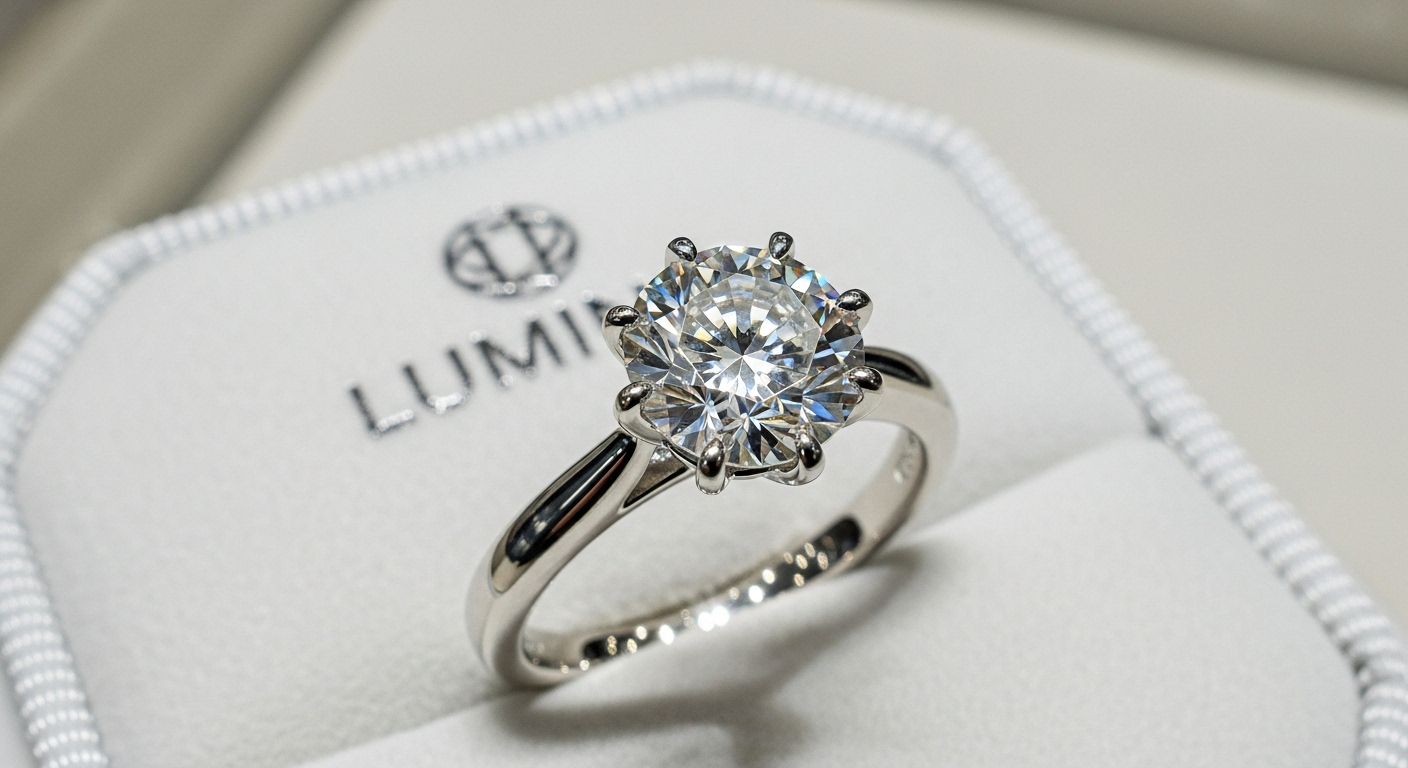 The "Lumina" Lab-Grown Diamond Solitaire Ring (Replica)